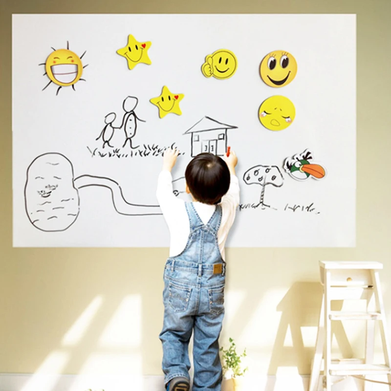 Magnetic Whiteboard Wall Sticker Soft Waterproof Wall Board Protector  Erasable Memo Message Board for Office Home Kids Use