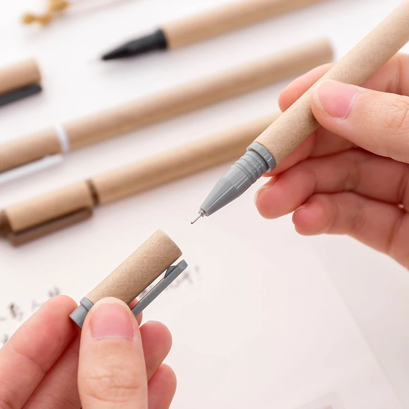 10 шт./компл. гелевая ручка из крафт-бумаги милые школьные и офисные