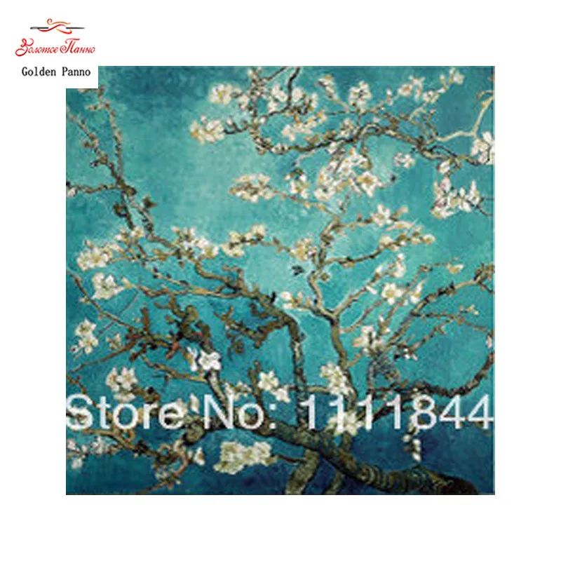 

Golden panno,Needlework,Embroidery,DIY Landscape Painting,Cross stitch,kits,11ct plum blossom Cross-stitch,Sets For Embroidery