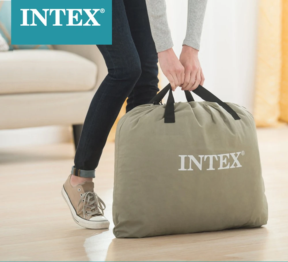 INTEX 64122 встроенный насос 99*191*43 см для одного человека удобный коврик для кемпинга надувная кровать надувной матрас
