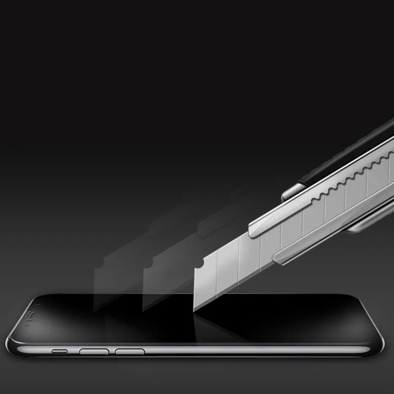 Полное покрытие матовое закаленное стекло для iPhone X XS защита экрана олеофобное покрытие без отпечатков пальцев матовое 9H закаленное стекло