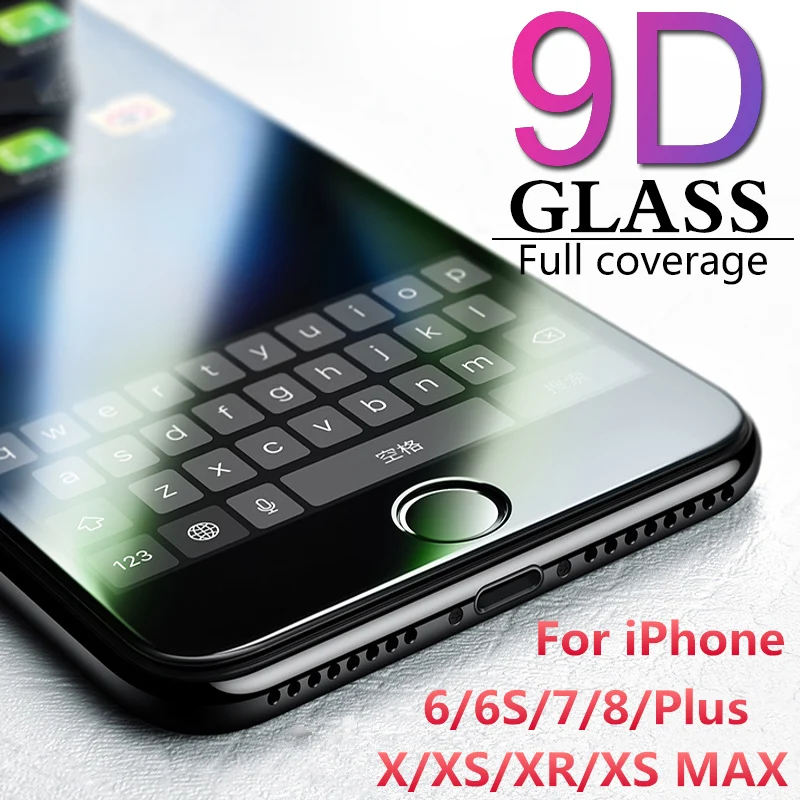 NFH 9D чехол Защитное стекло для iPhone 6 6S Xs MAX 5D 6D 9H закаленное стекло для iPhone 6S Plus 7 8 пленка X S Защита экрана