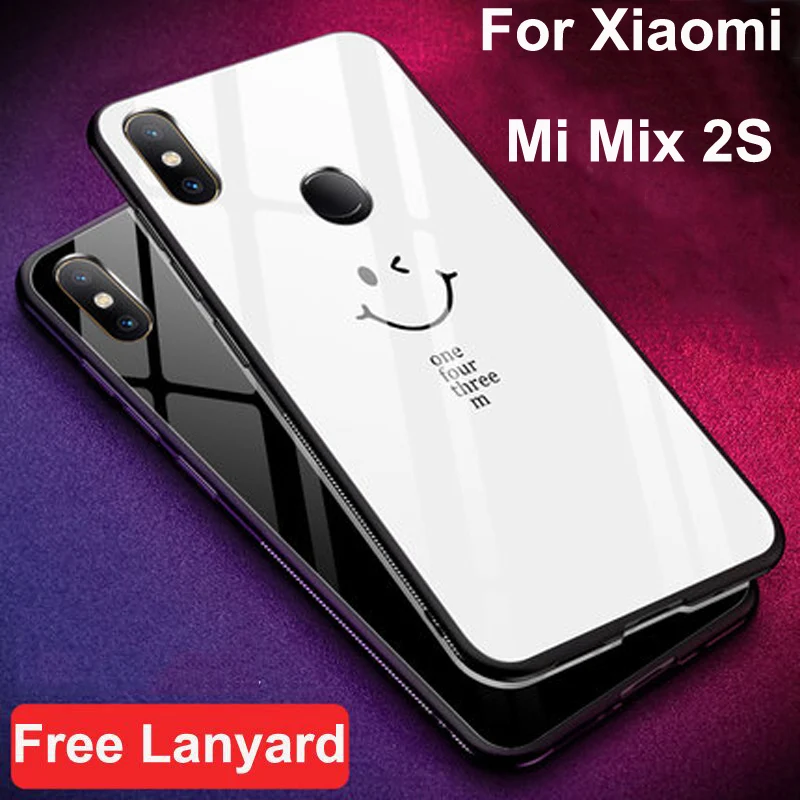 Чехол из закаленного стекла для Xiaomi Mi Mix 2 s мягкая силиконовая рамка Жесткий 5 99