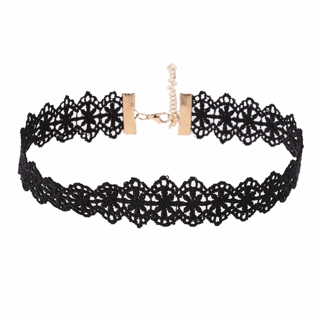 Ожерелье чокер женское кружевное черного цвета 1 шт.|accessories for women|fashion accessories
