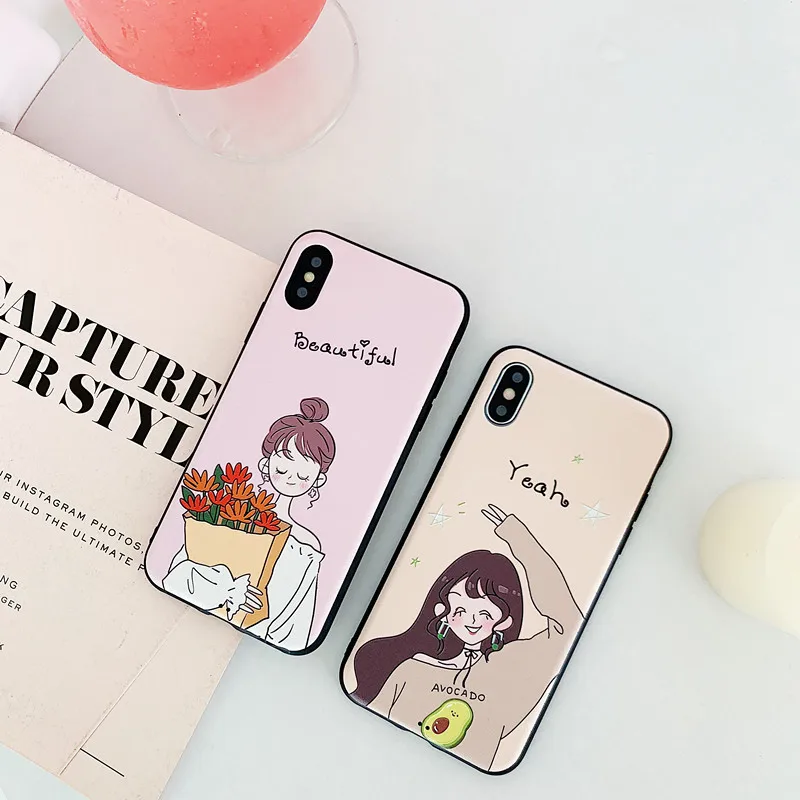 Розовый чехол на корпус телефона с цветочным узором для девочек iPhone 8 7 6 6s Plus