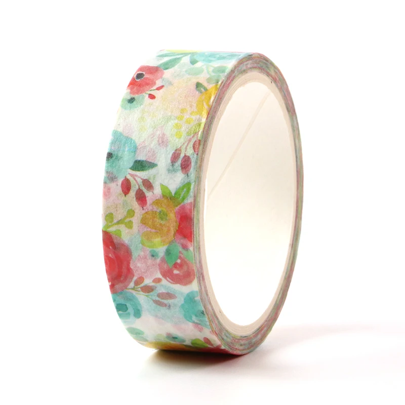 1 Маскировочная лента Washi цветные бумажные Маскировочные ленты с цветами