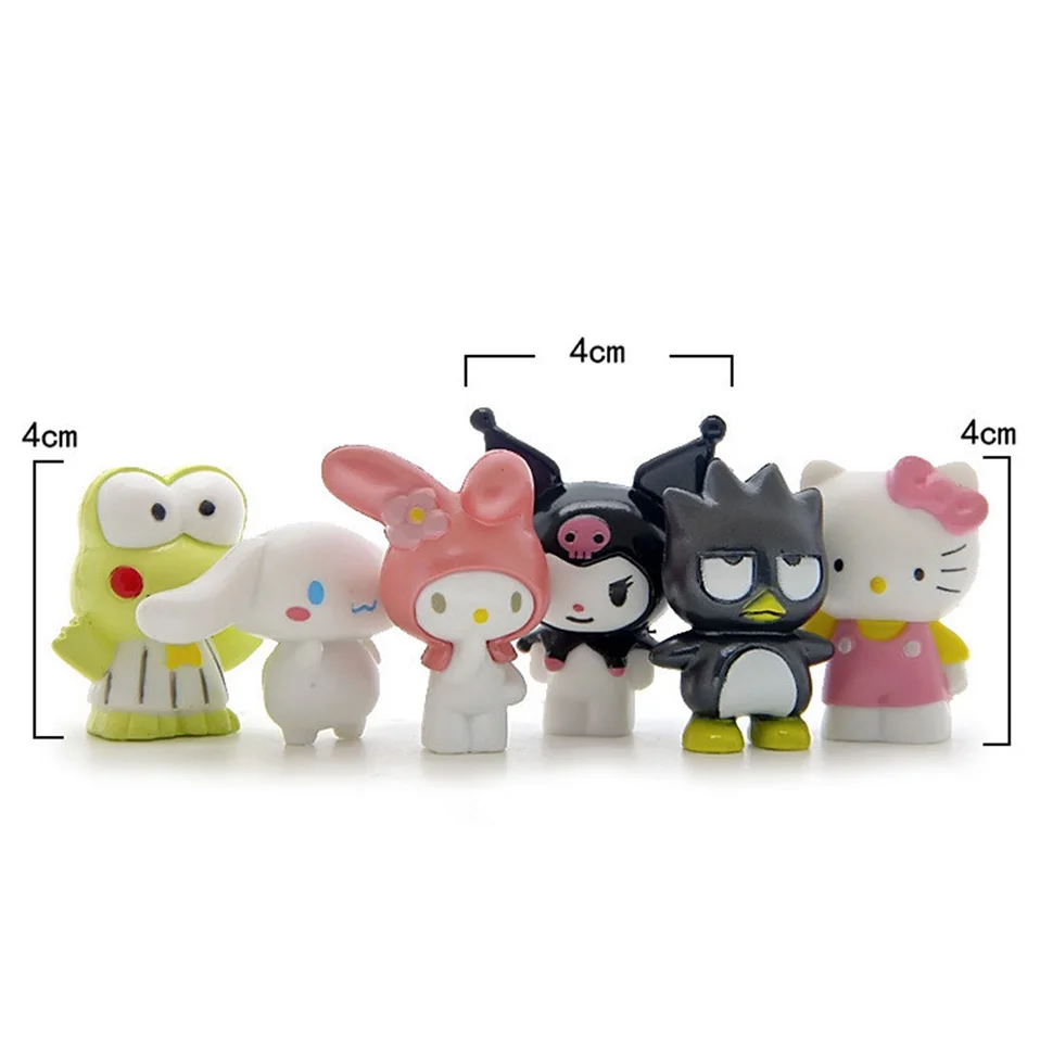 6 шт./компл. Kawaii Baby KT Cat Детские игрушки на день рождения Рождественский подарок мультфильм DIY Хелло Китти кукла модель фигурки