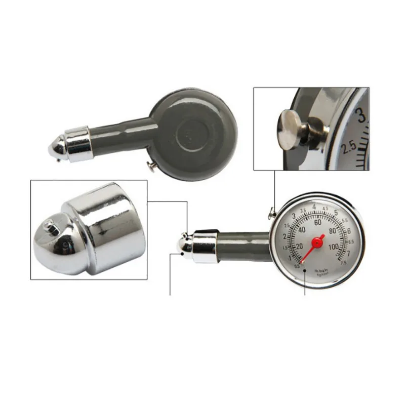 Auto Metal Truck Racing Car Tire Air Pressure Gauge Automobile Tyre Meter Vehicle Tester Monitoring System Measuring Tool Tyres |