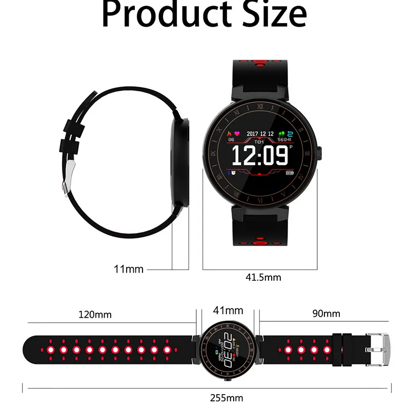 New Arrival Interpad Smart Bracelet IP68 Waterproof Sport Fitness Wristband Blood Pressure Smartband Heart Rate Monitor For Men |