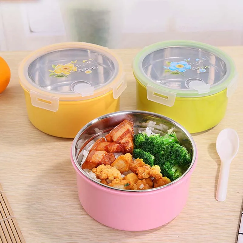 1000 мл милый японский термальный Ланч бокс герметичный из нержавеющей стали бэнто