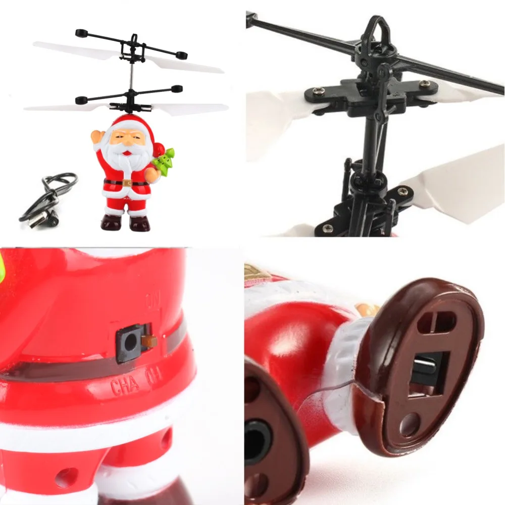 Новый Santa Электрический инфракрасный Сенсор вертолет летающий мяч светодиодный