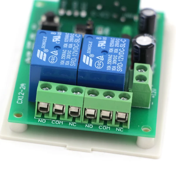 Черный Профессиональный DC12V 24V 2CH RF беспроводной переключатель системы