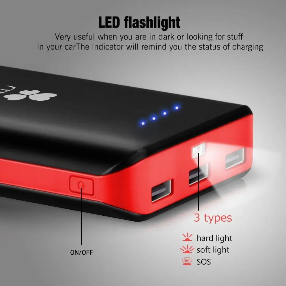 3 USB power Bank Real 22400 mah bank Внешний 18650 аккумулятор портативный мобильный телефон