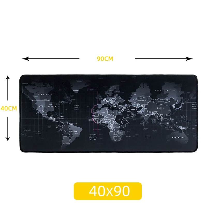40cmx90cm Игровой коврик для мыши, большой игровой коврик для мыши, компьютерный коврик для мыши, резиновая поверхность, Карта мира, коврик для мыши - Цвет: 40cmx90cm