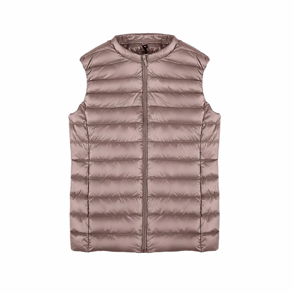 

Winter Vest Women Waistcoat 90% White Duck Down Vest Sleeveless Jackets Vests femme Ultra Light Down Vests Female Women Coats