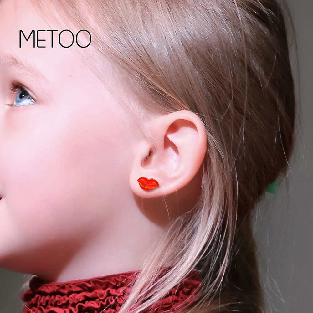 Новые серьги гвоздики для красных губ METOO гипоаллергенные керамические ручной