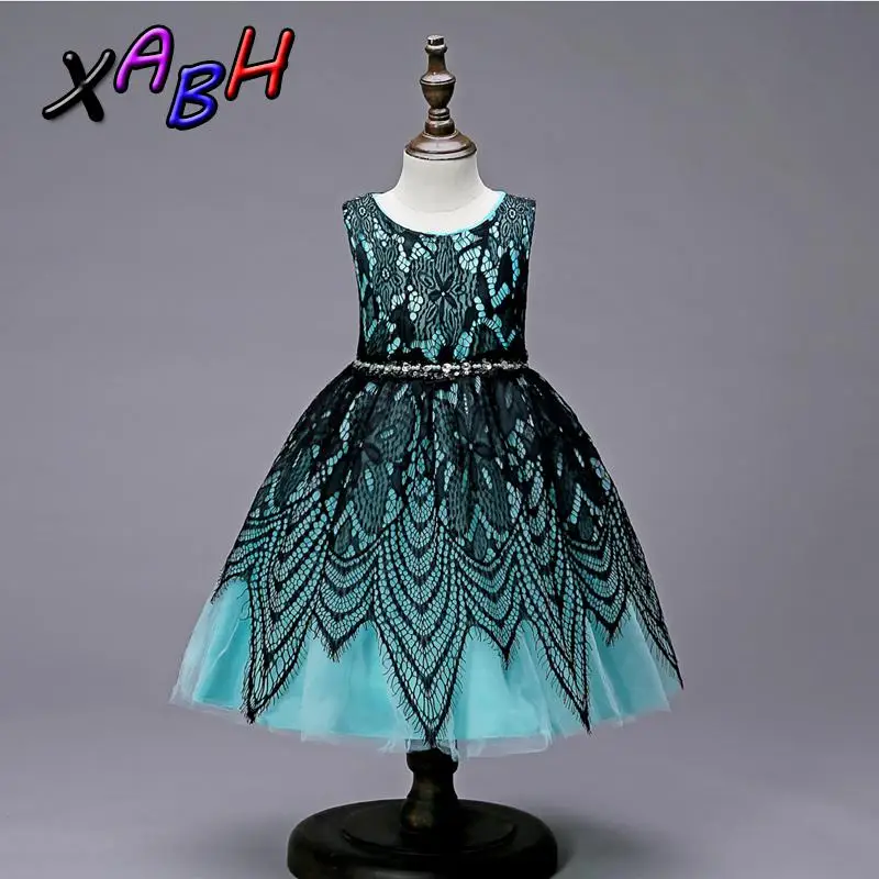 Children's dress princess lace Costume performance clothing Paillette Cotton Casual Summer Floral Sundress Party | Детская одежда и