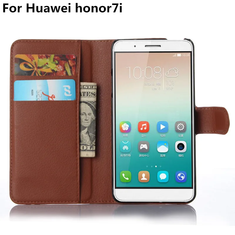30 шт./лот мода 9 цветов личи текстуры кожи телефон чехол для Huawei честь 7i роскошные