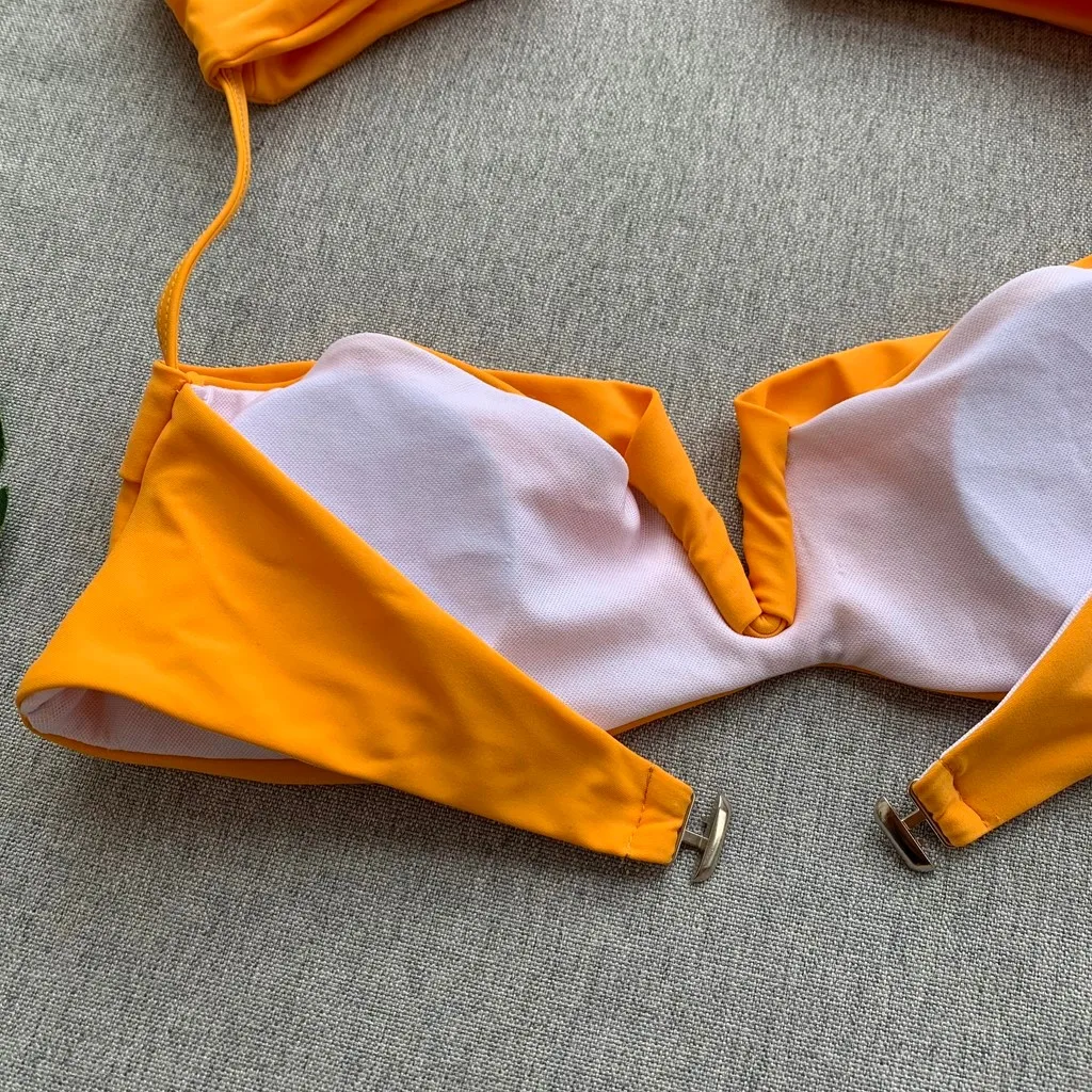 Женское бикини с пуш апом сексуальное пляжное платье открытыми плечами вечерние