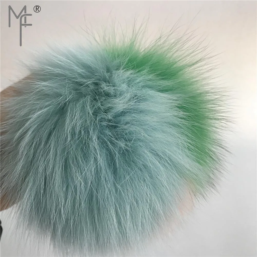 Magicfur-настоящий Лисий кролик меховой шар Радуга многоцветный пом 15 см большой Лисий Бал пушистый мягкий брелок Шарм брелок на сумку кулон