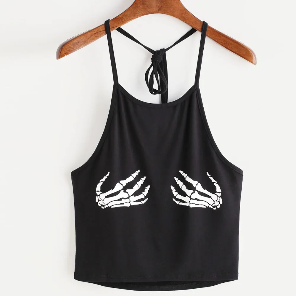 sexy cheap Fashion camisole Sexy Palm Print Tank Top Sleeveless sell good Tops camiseta tirantes mujer |