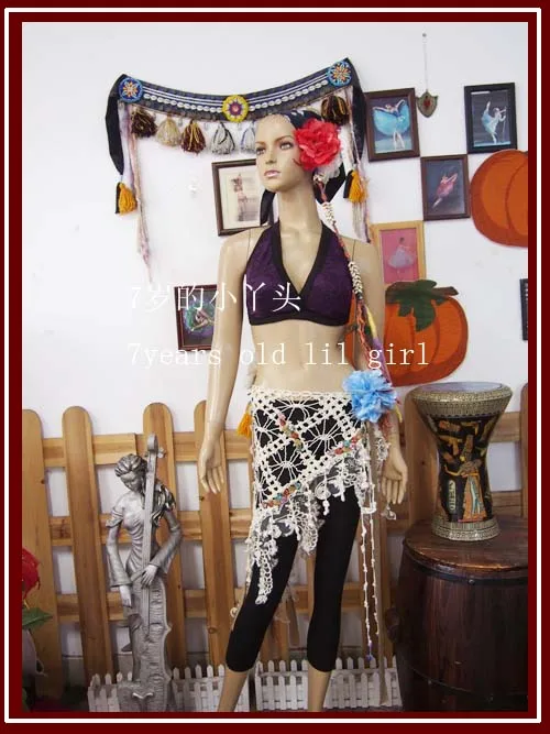 

Lace Tribal Belly Dance Bra Top Halter Neck Gothic Gypsy Bohemian DJ46