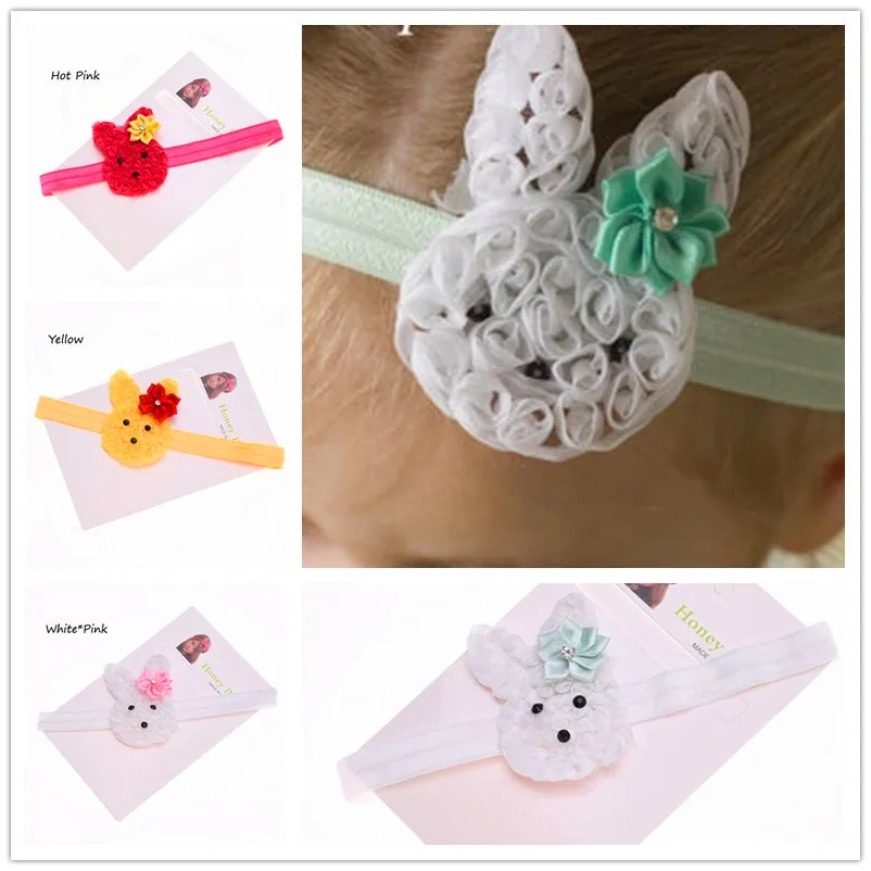 2 шт. повязка с кроликом и бантом для пасхальных волос милая цветком в виде