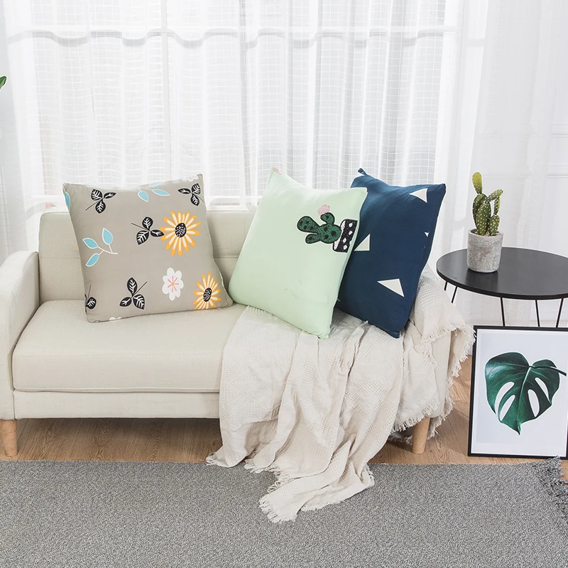 Knitted Cushion Cover Decorative Pillow Case Square 45 * Printed Pillowcase for Home Chair Decor and Car | Дом и сад