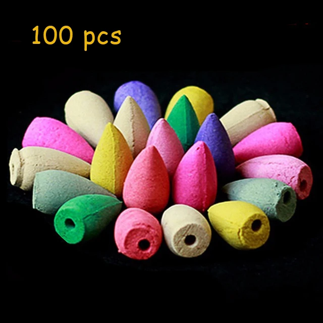 100pcs Incense Горелка для благовоний с обратным потоком благовония Керамика ремесло благовония Ddiffuser домашний офис горная река ремесленные благовония держатель подарок матери - Цвет: 100pcs Incense