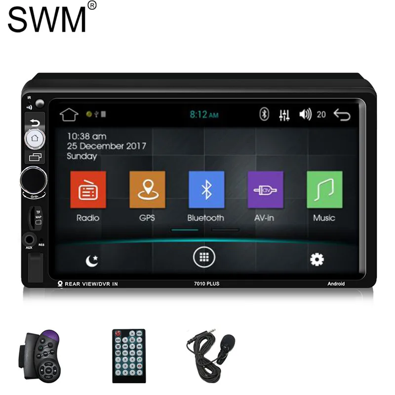 Car Radio Only SWM 7010Plus 2din радио авто стерео Android 8,1 1G 16Gb Rds онлайн навигация Авторадио Oto Teypleri Зеркало Ссылка парктроник - Цвет: Car Radio Only