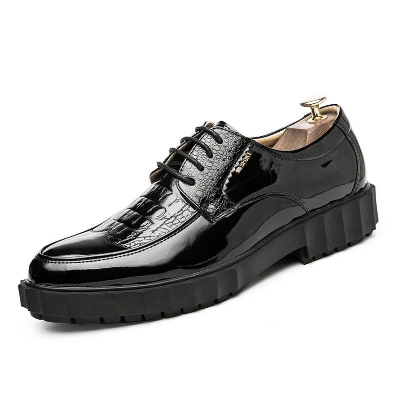 TOURSH Luxury Brand Men Shoes PU Leather Black Bullock Casual Retro Lace-Up Flat Oxford Office Zapatos Hombre | Обувь