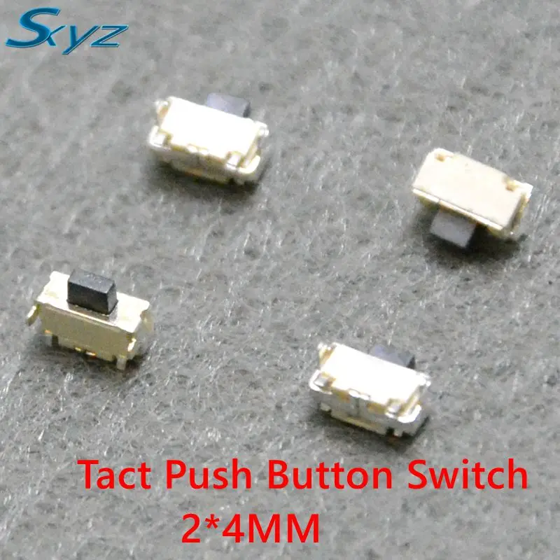 50 шт. 2x4x3 5 мм SMT SMD Такт Тактильные Кнопочный переключатель для поверхностного