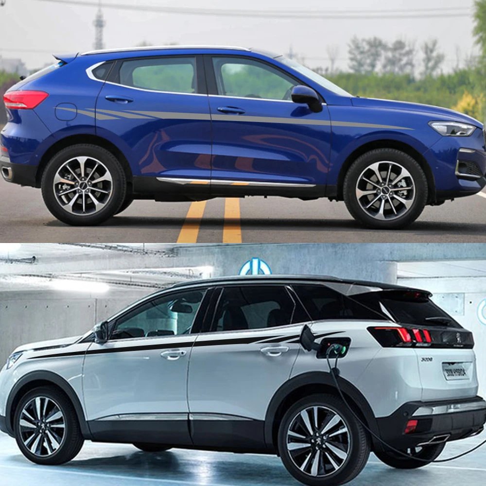 2 шт. для Volkswagen Audi BMW Ford Toyota Nissan длинные полосы автомобильные наклейки