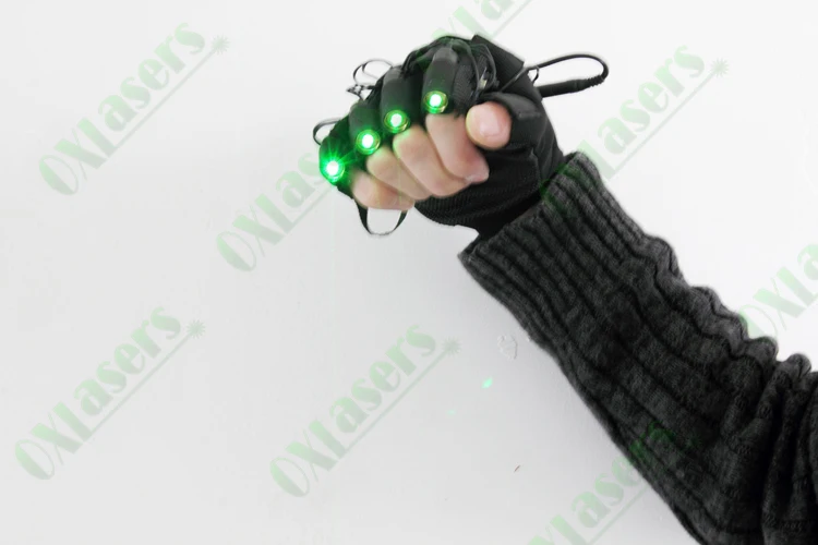 Oxлазеры зеленые лазерные перчатки с 4 зелеными лазерами лазерный танцевальный