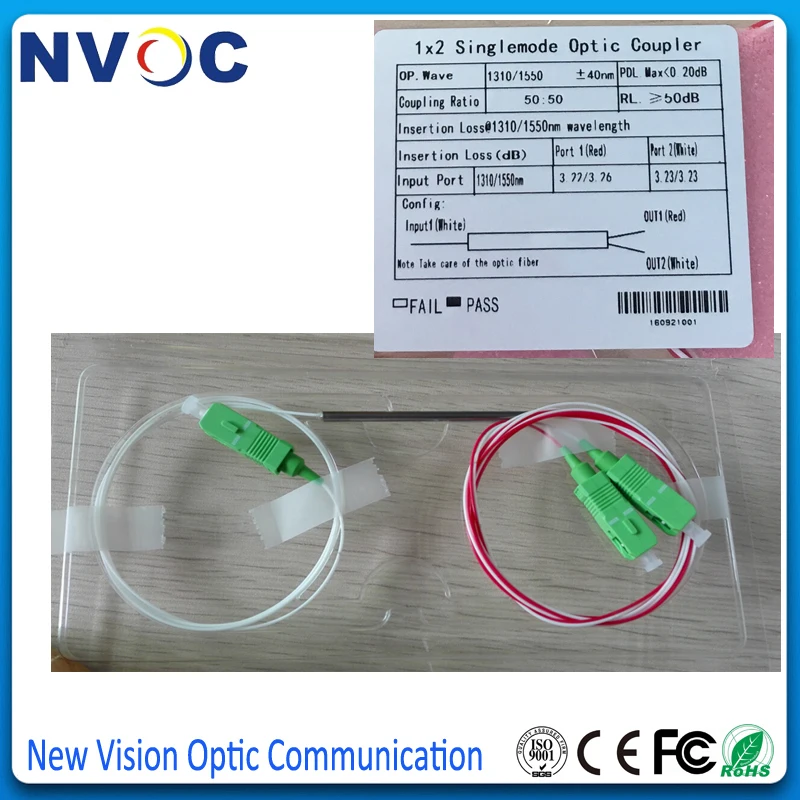 8 шт./лот 30/70 SM двойное окно 1490/1550 0 9 мм 1 м SC/APC 1*2 1X2 мини стальная трубка FBT