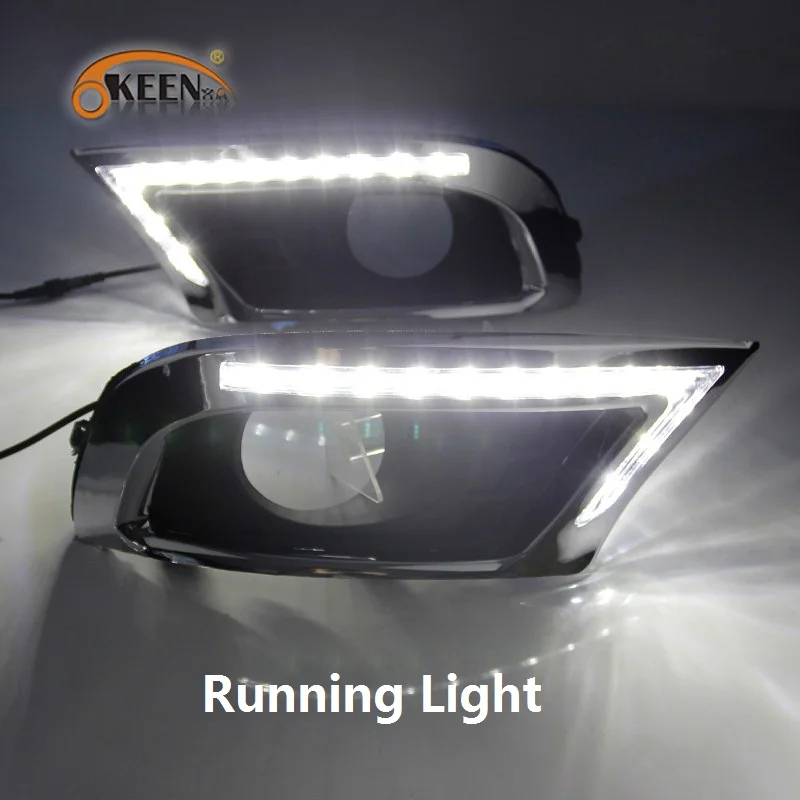 OKEEN 2x светодиодный DRL для Toyota Camry 2009 2010 2011 дневные ходовые огни белый желтый