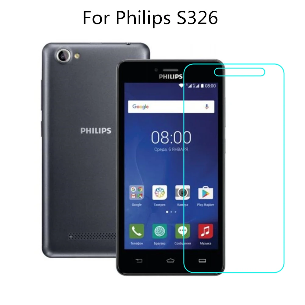 2.5D 0 26 мм 9H Премиум Закаленное стекло для Philips S326 защита экрана Защитная пленка