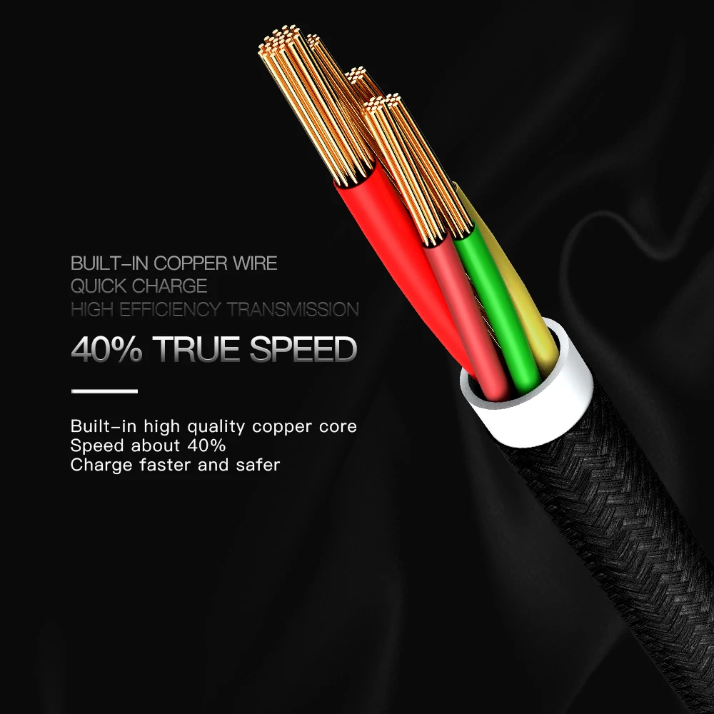 Кабель Micro USB KEYSION нейлоновый кабель для быстрой зарядки и передачи данных Samsung Xiaomi