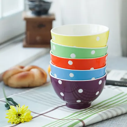 Набор керамических мисок 5 шт. милые чаши Цзиндэчжэнь японская глазурованная