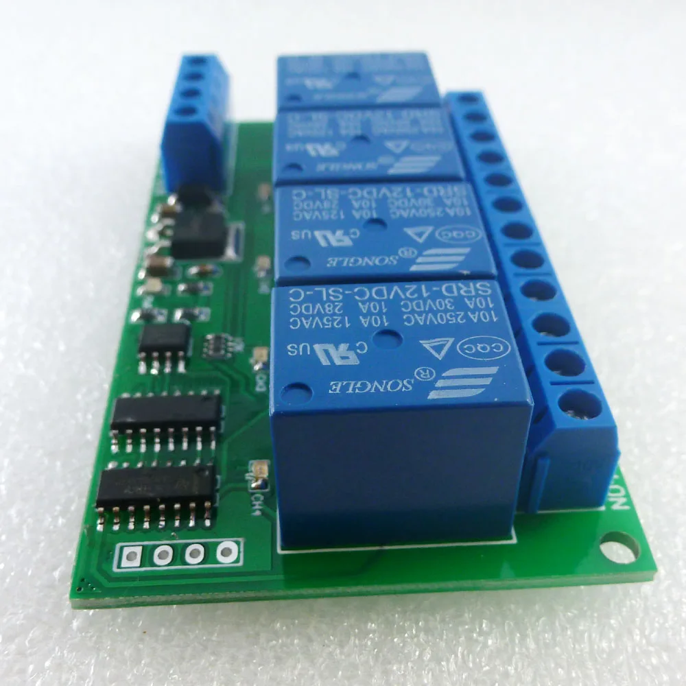 4 Канальный Релейный Модуль DC 12 В RS485 CE040 модуль Modbus RTU & AT переключатель
