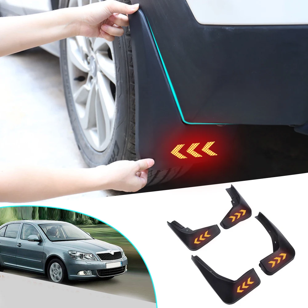 Передние и задние брызговики для Skoda Octavia A5 2004 2005 2012 седан авто светоотражающие