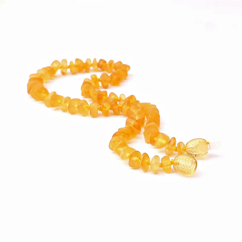Ожерелье для прорезывания зубов HAOHUPO Honey Raw Янтарное облегченная ручная работа с