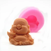 silicone soap mold stereo buddha 3d plaster silica gel salt carving mold chocolate pudding mould for soap making