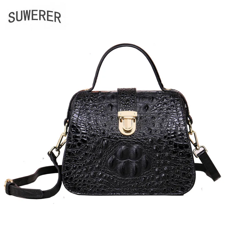 2017 новая модная сумка с текстурой под кожу крокодила Ретро через плечо женская