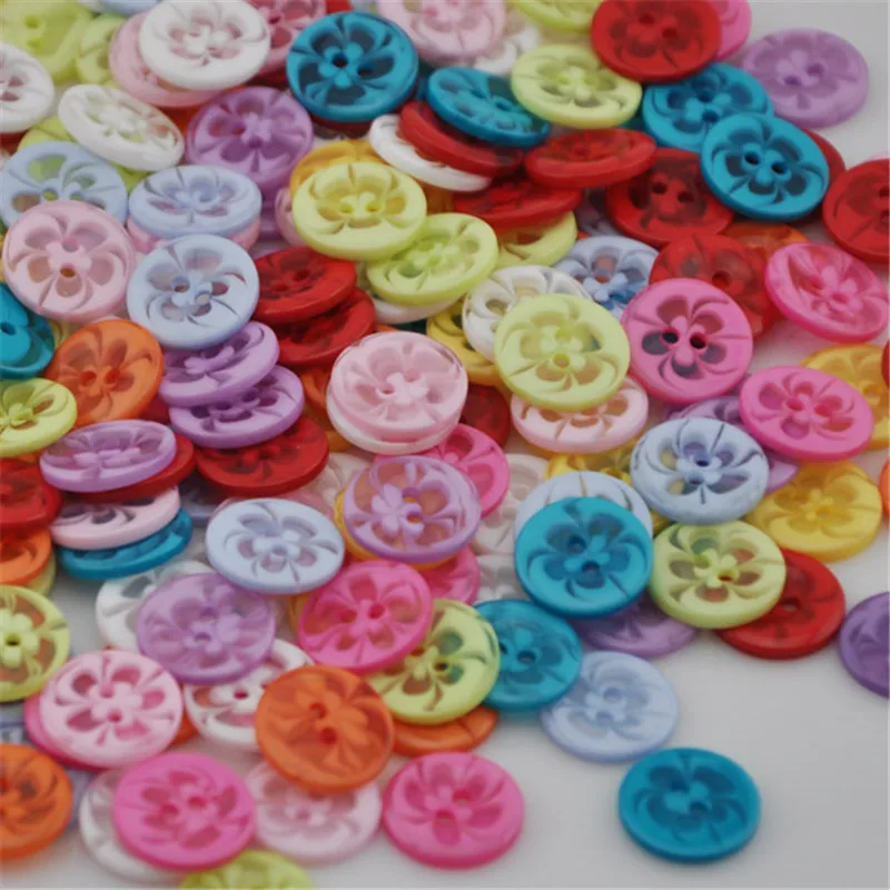50/100 шт. пуговицы с цветами 13 мм|plastic flower buttons|flower buttonsbuttons buttons |