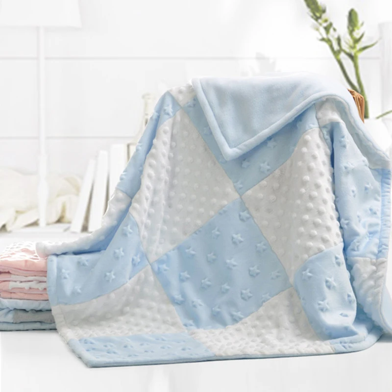 Minky Polar шерстяное одеяло розовое из микрофибрового плюша детское s Двухслойное
