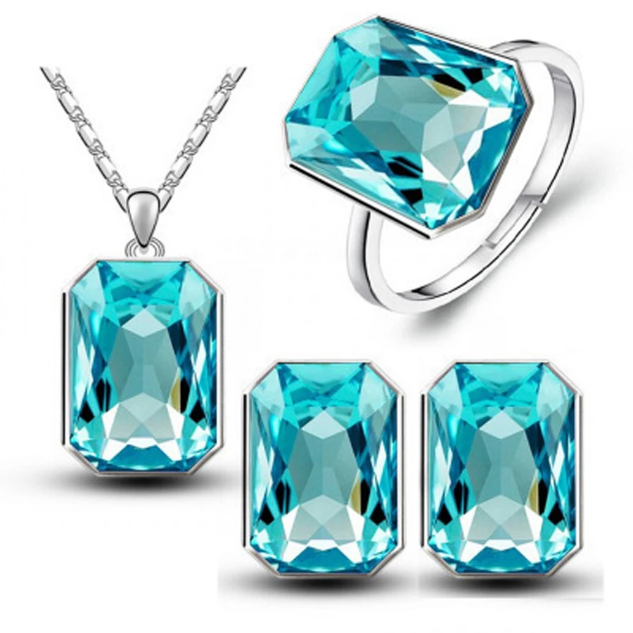 2016 рождественские подарки королева бренд свадебный Кристалл Квадратный Кулон