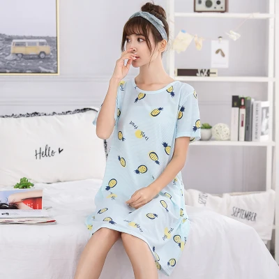 88 5XL 4XL Женское ночное платье, дизайн, летняя одежда для сна, домашняя одежда для женщин, ночная рубашка из хлопка, женская ночная рубашка 02 - Цвет: 88