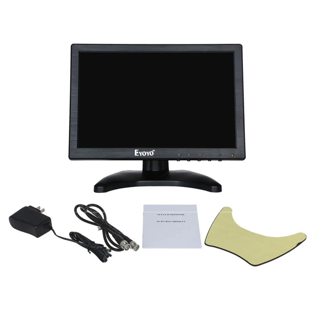 EYOYO EM10A 10 1 &quotips светодиодный HD HDMI монитор 1280*800 VGA Видео Аудио со встроенными