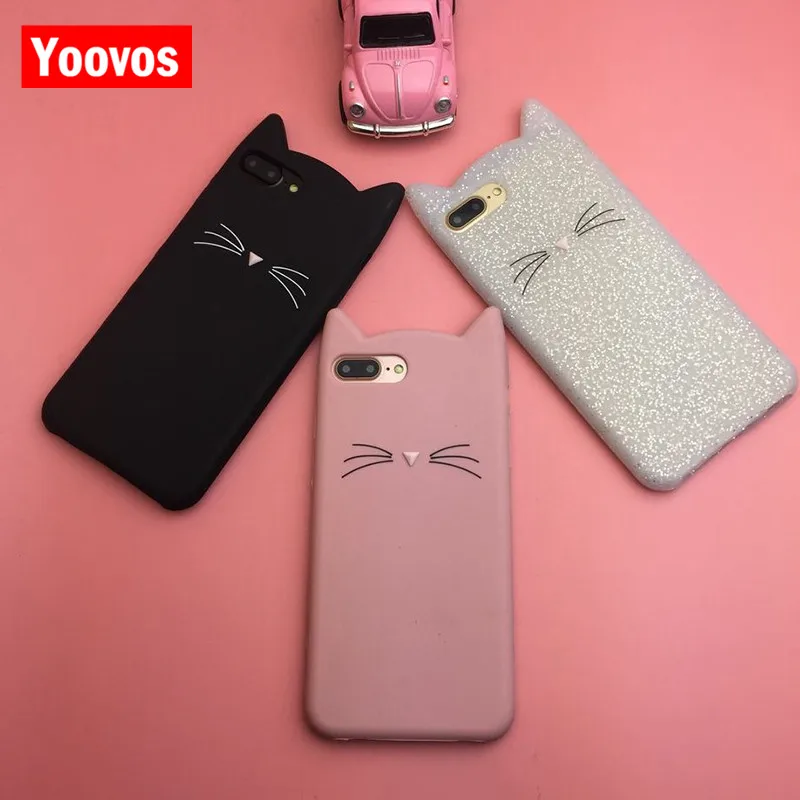 Yoovos 2018 новый мультфильм Кот лицо чехол для телефона IPhone 7 8 6 чехлы 6plus Plus плюс X